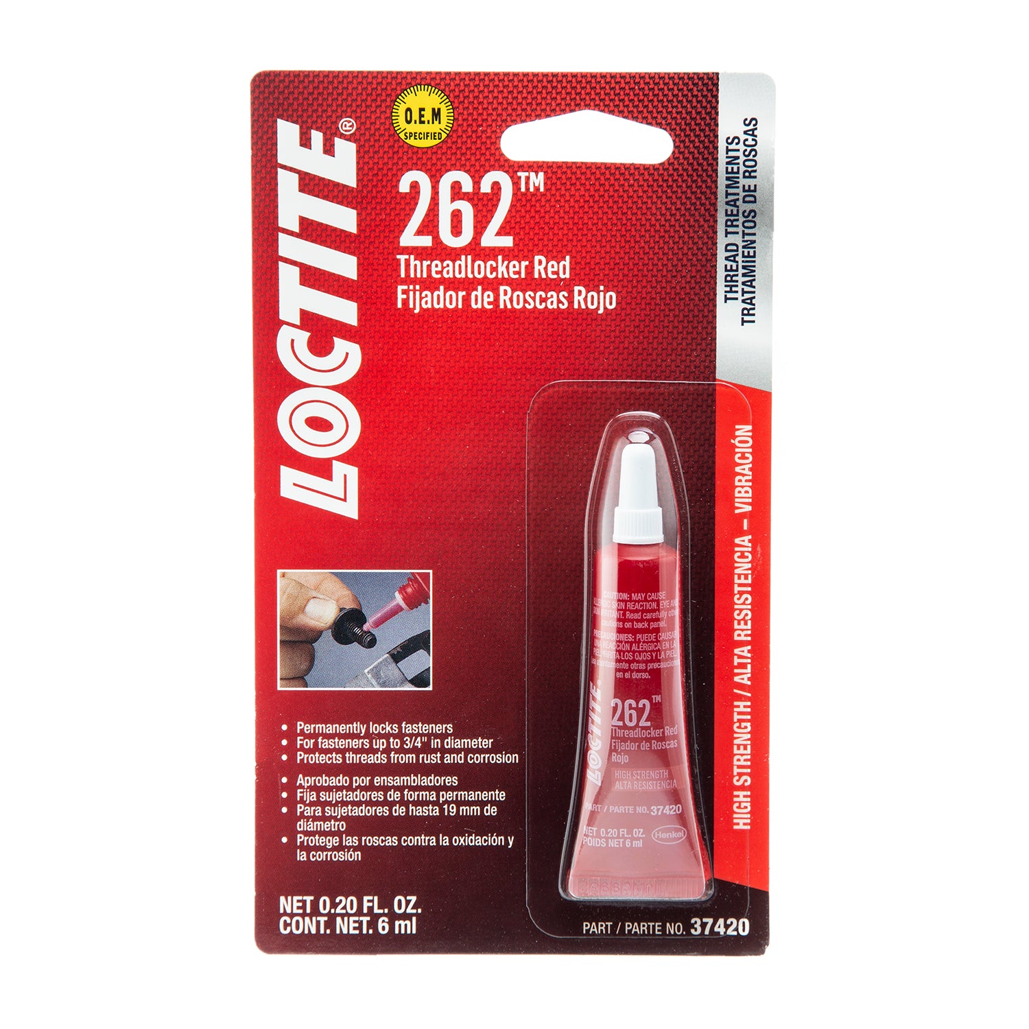 Loctite Threadlocker 262™ - High Strength/Red - 6 ML data-zoom=