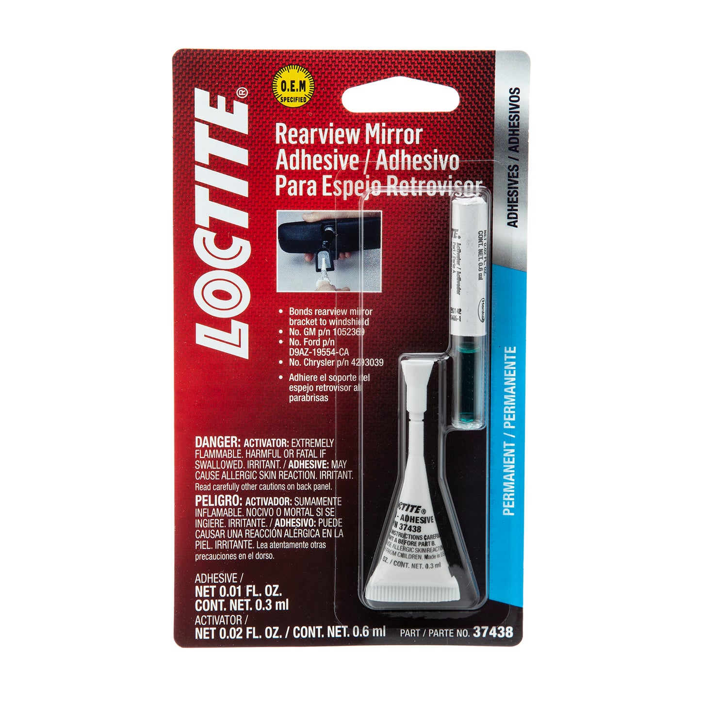 Loctite Rearview Mirror Adhesive - .3 cc kit