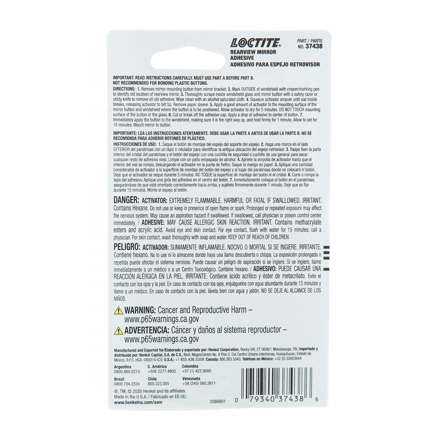 Loctite Rearview Mirror Adhesive - .3 cc kit