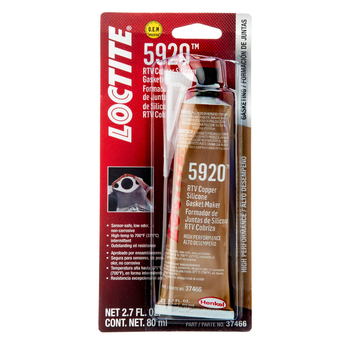 Loctite RTV 5920™ Copper High Performance Silicone - 80 ML