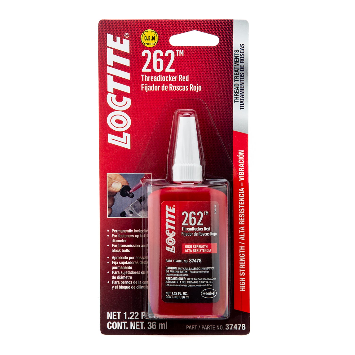 Loctite Threadlocker 262™ - High Strength/Red - 36 ML data-zoom=