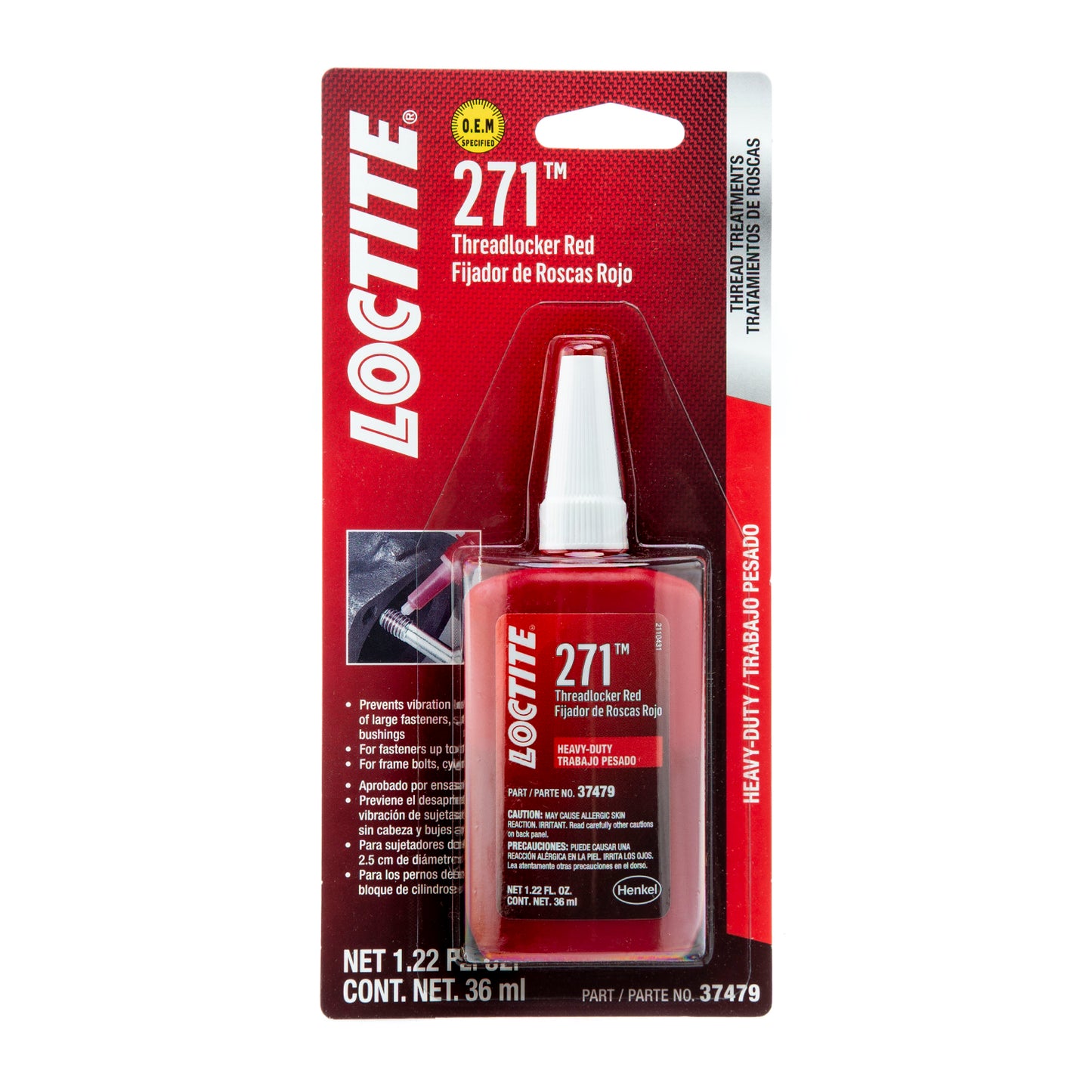 Loctite Threadlocker 271™ - Heavy-Duty/Red - 36 ML