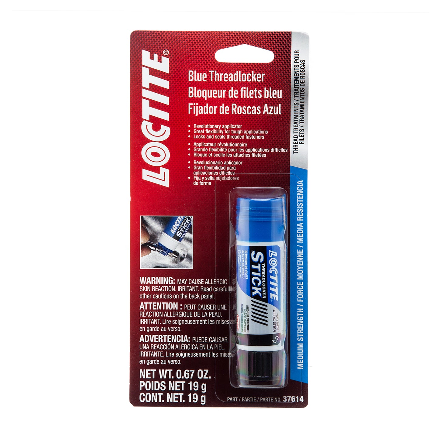 Loctite Blue Threadlocker Stick - Medium Strength - 19g Stick