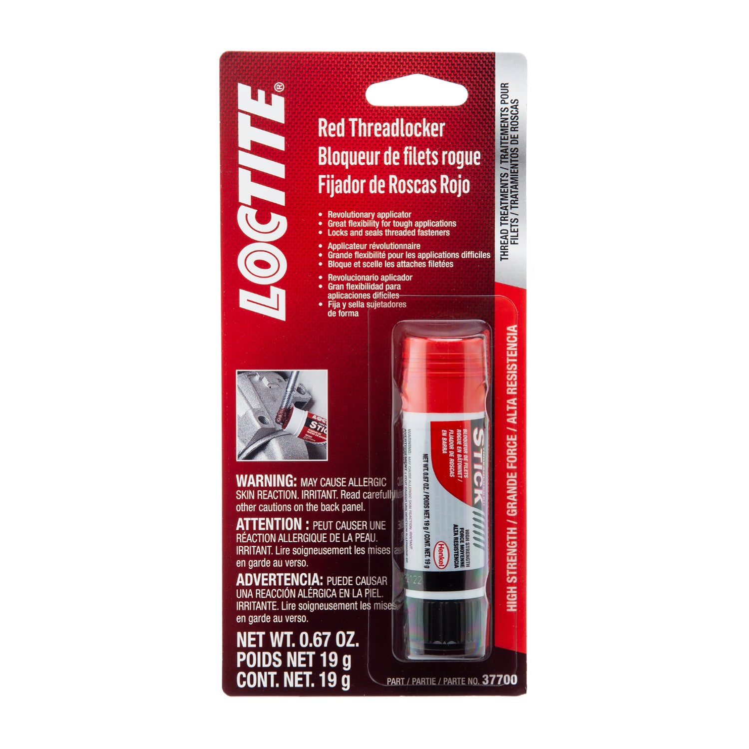 Loctite 268 Red Threadlocker Stick - High Strength - 19 g Stick data-zoom=