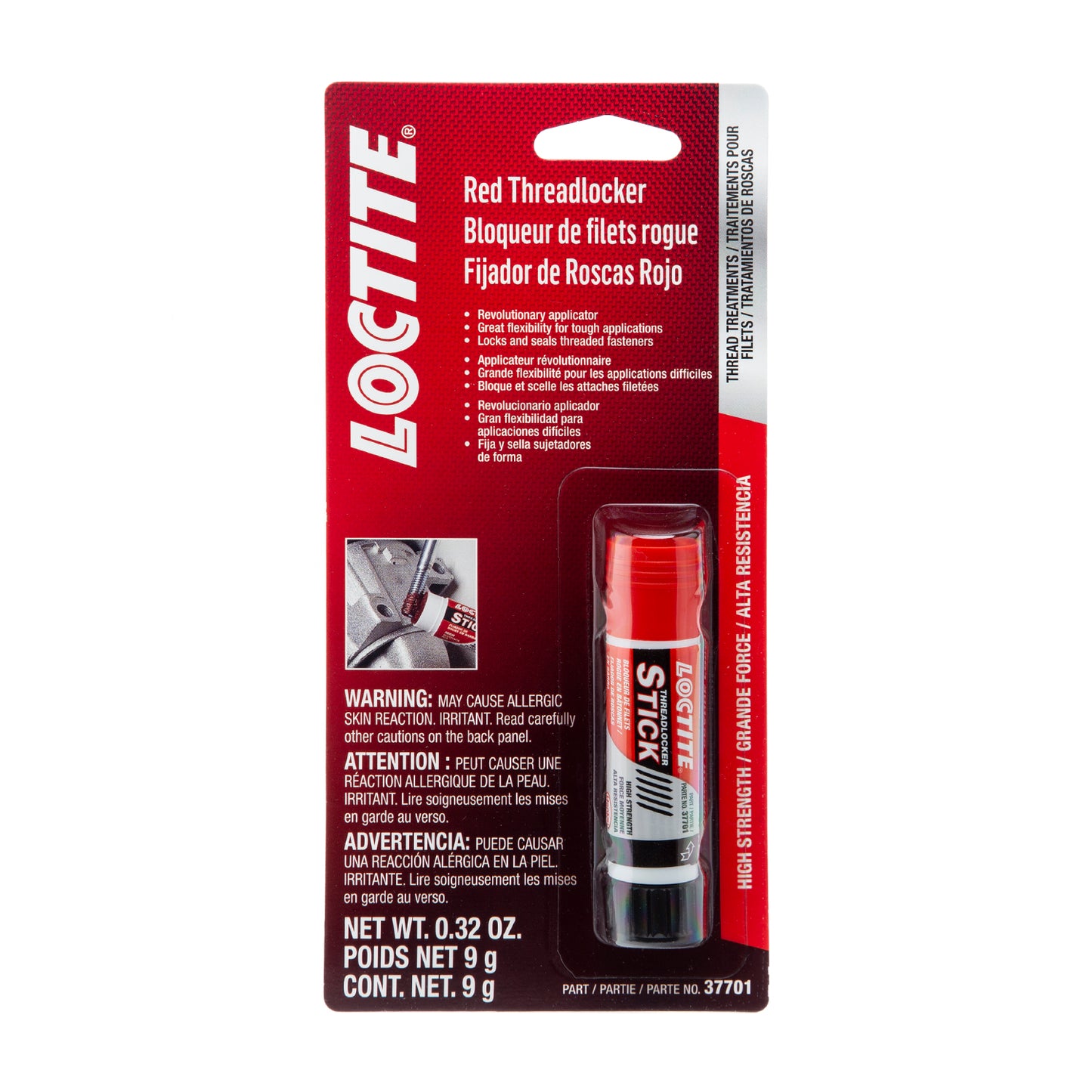 Loctite 268 Red Threadlocker Stick - High Strength - 9 g stick