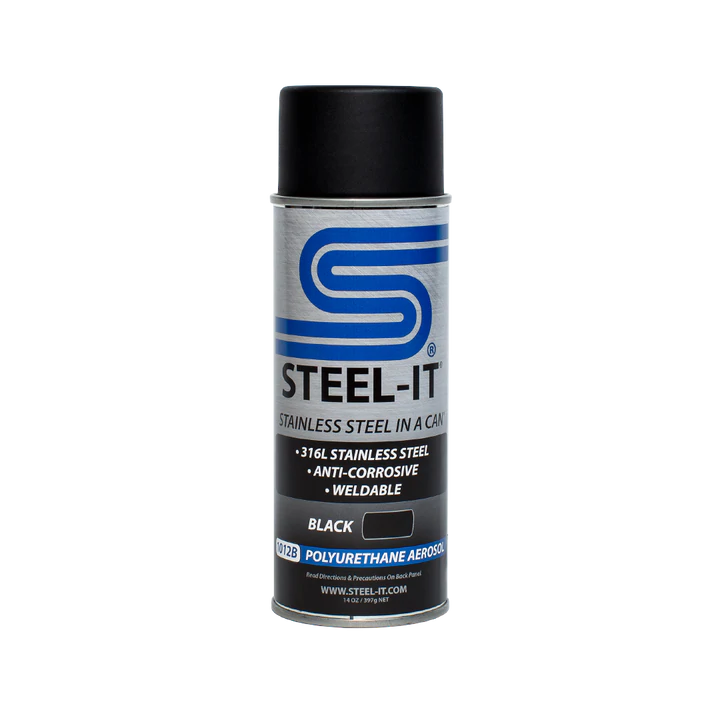 Steel-It: Black Polyurethane Aerosol 14oz.