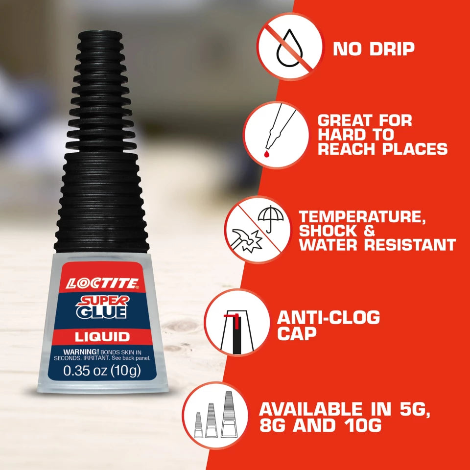 Loctite Super Glue Liquid- Long Neck Bottle - 5gm bottle